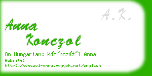 anna konczol business card